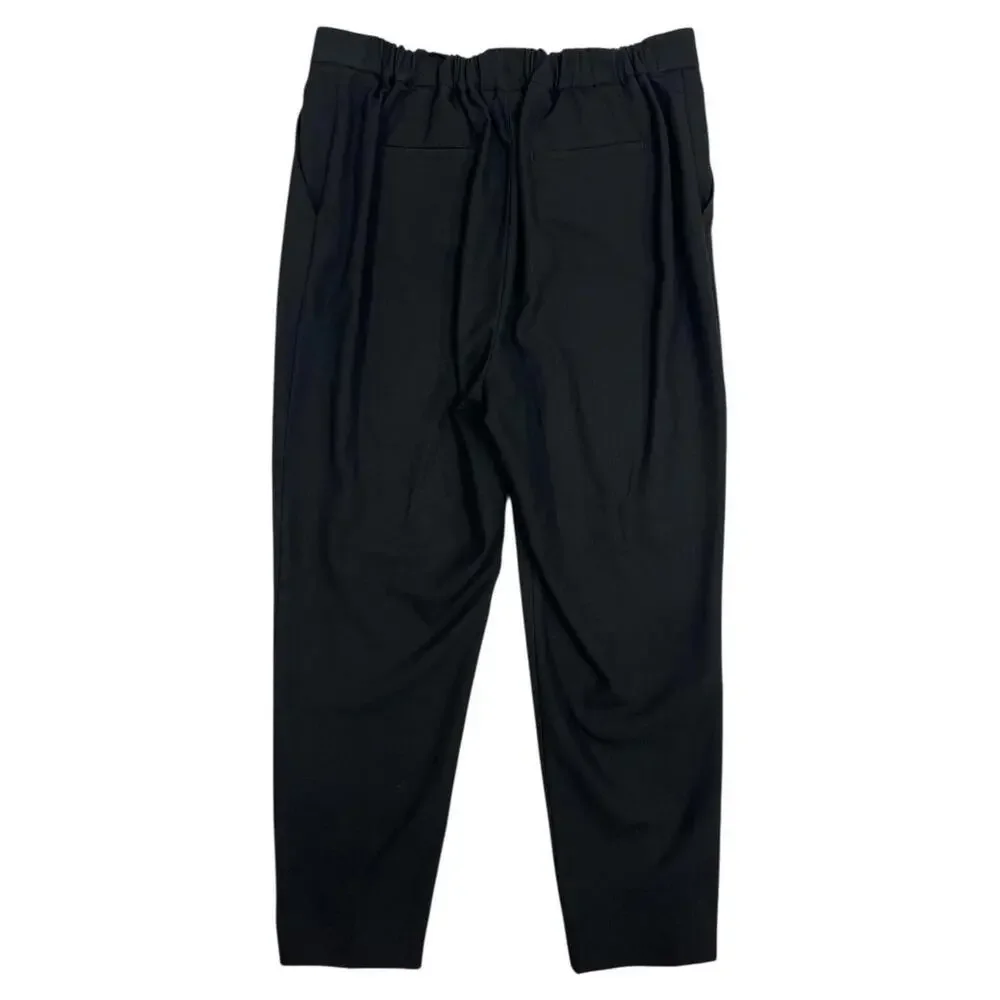 Banana Republic Hayden Dress Pants Womens 16 Black Pull On Tapered Leg Workwear